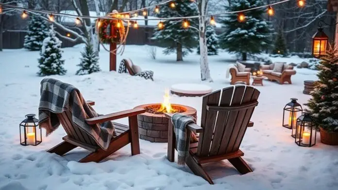 cozy winter backyard decor