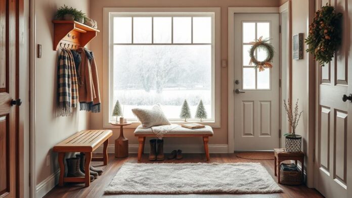 cozy winter cloakroom decor