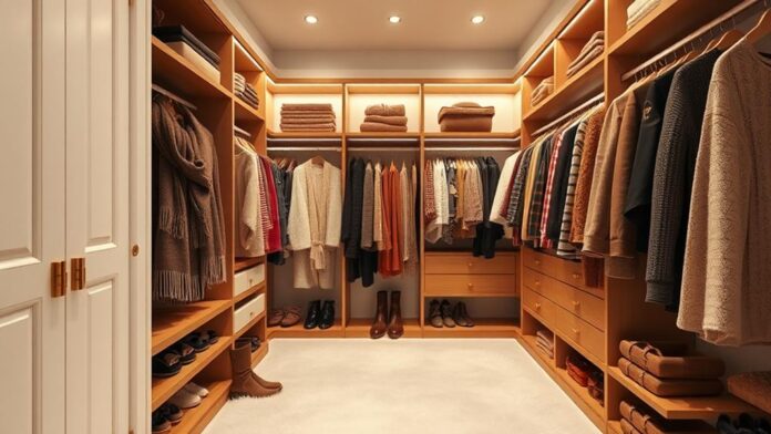 cozy winter closet decor ideas