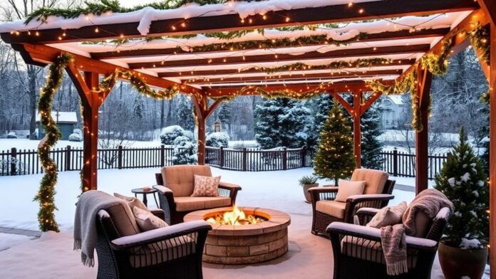 cozy winter patio decor