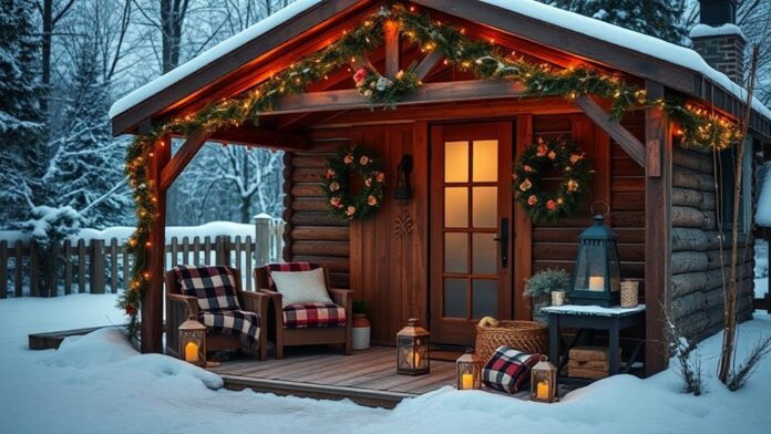 cozy winter shed decor ideas