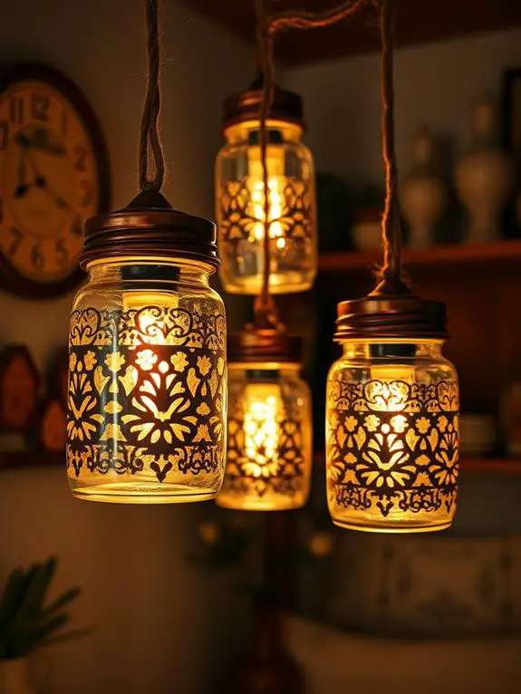 creative mason jar lighting