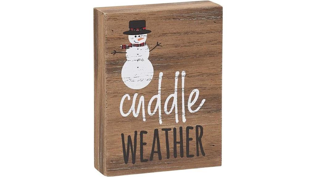 cuddle weather wood sign