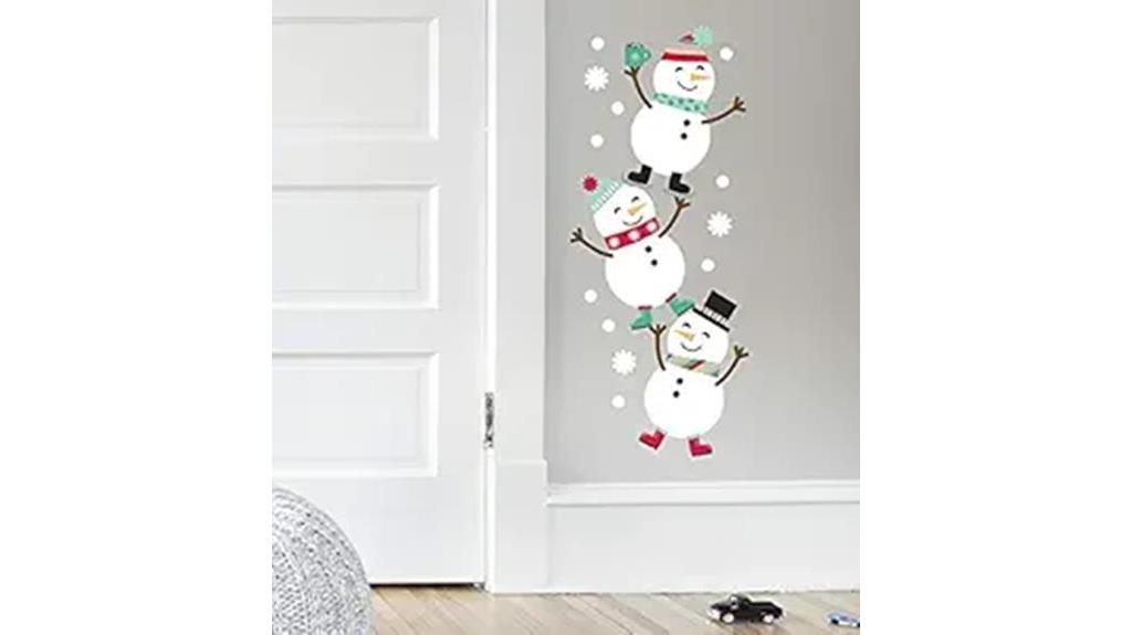 customizable snowman wall stickers