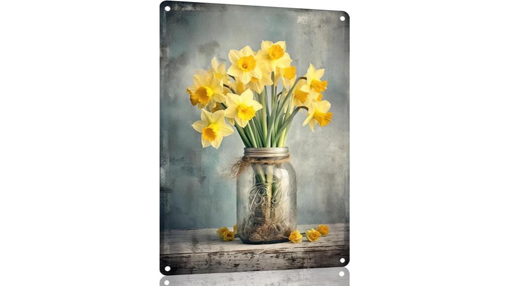 daffodil bouquet farmhouse sign