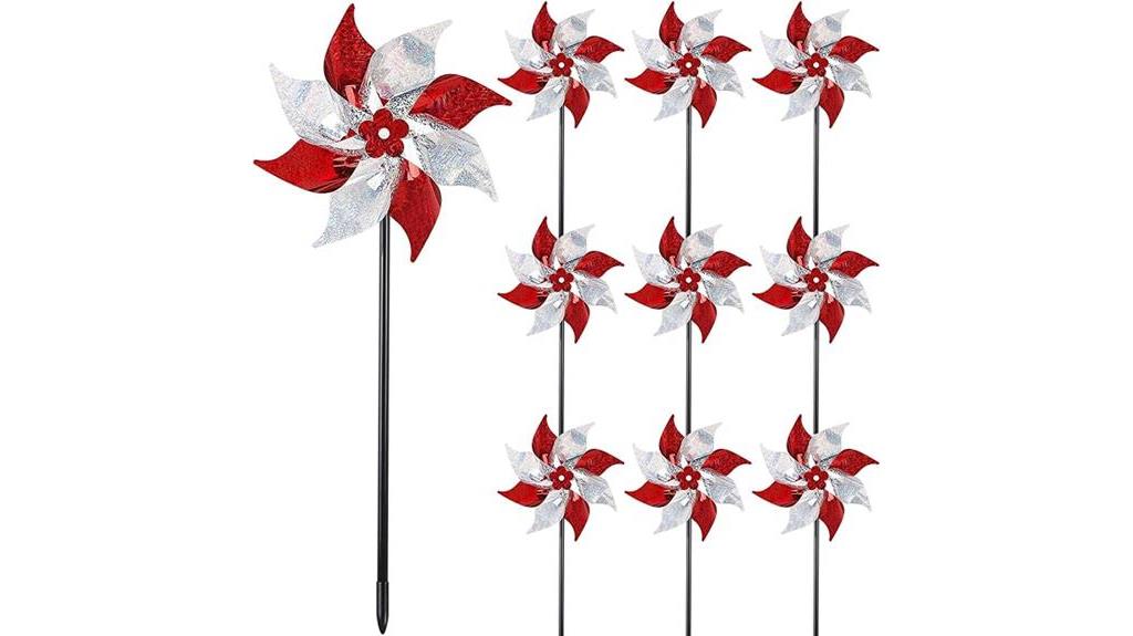 decorative bird deterrent pinwheels