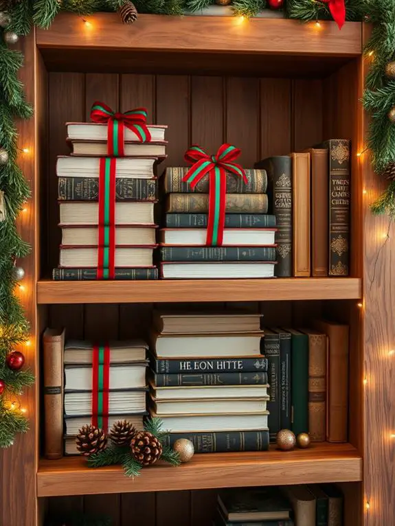 decorative bundled literature displays