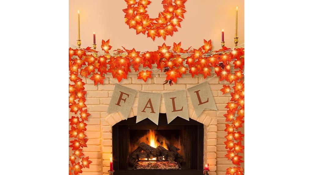 decorative fall garland lights