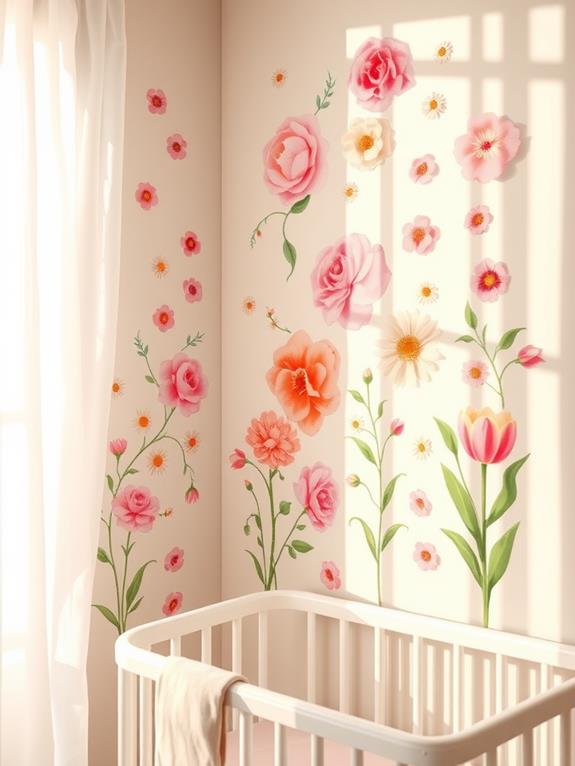 decorative flower wall stickers