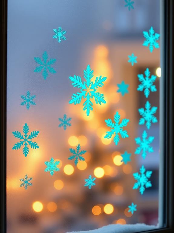 decorative frosted window accents