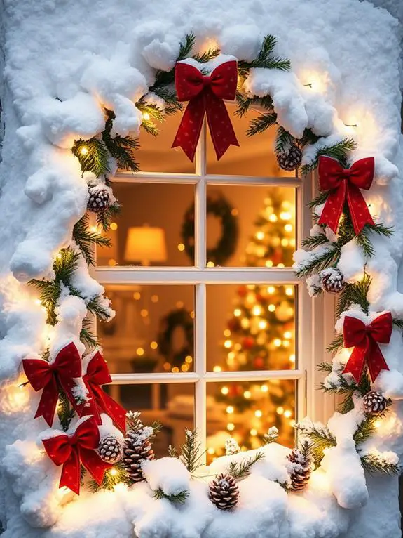 decorative holiday window displays