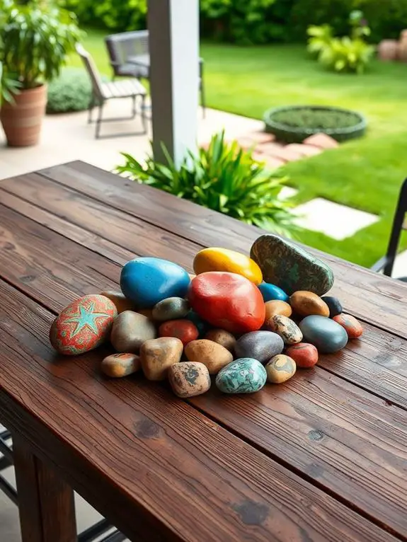 decorative painted stones collection