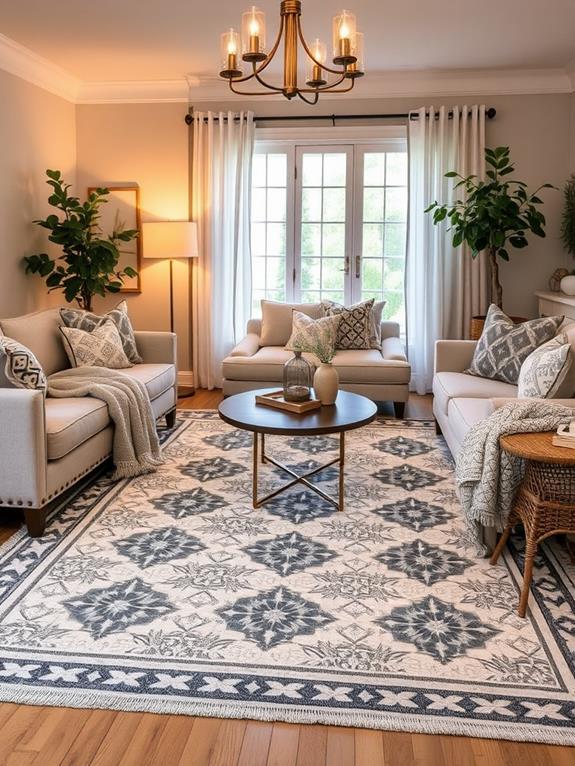 decorative stenciled area rugs