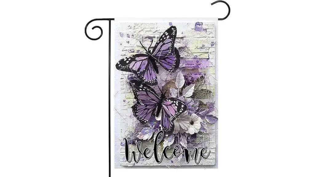 double sided butterfly garden flags