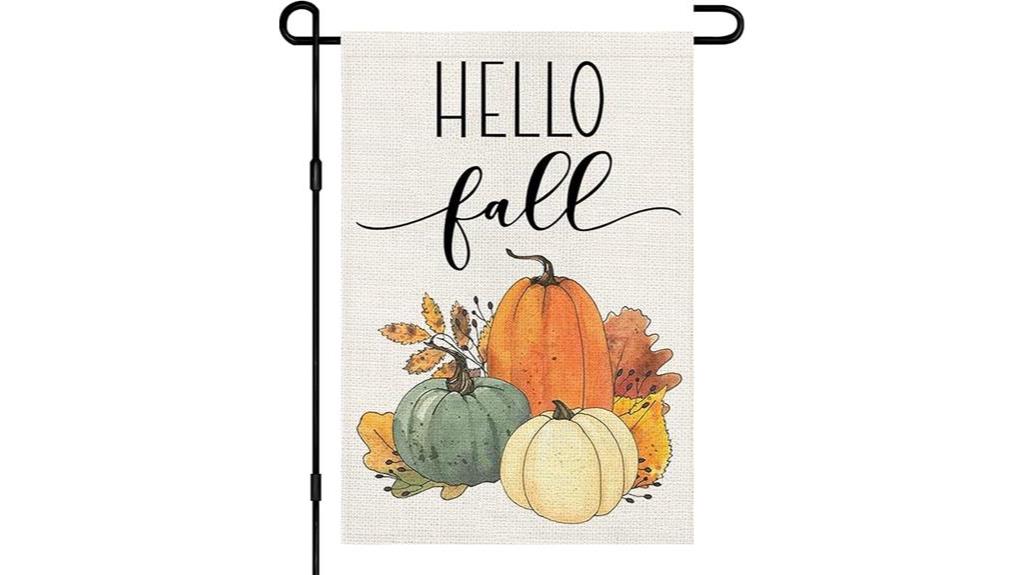 double sided pumpkin garden flag