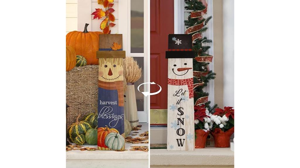 double sided seasonal porch sign