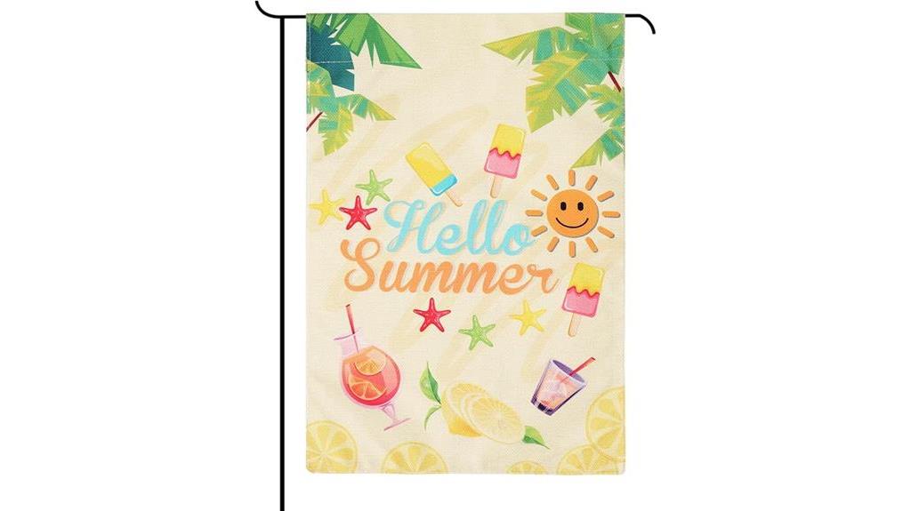 double sided summer garden flag