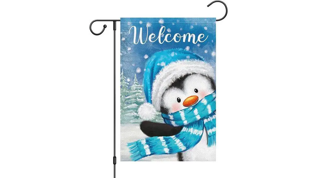 double sided winter garden flag