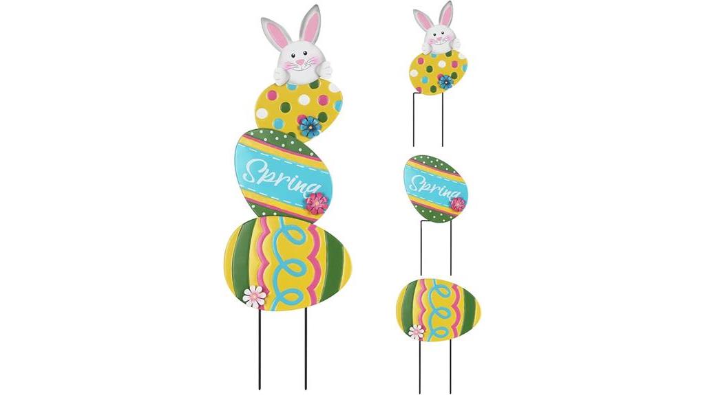 easter garden bunny stakes