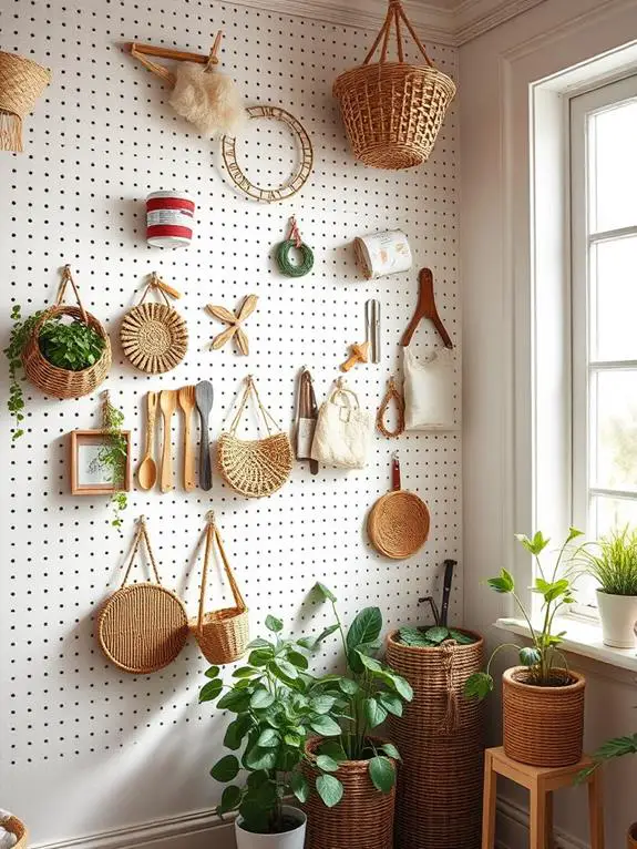 efficient pegboard storage solution