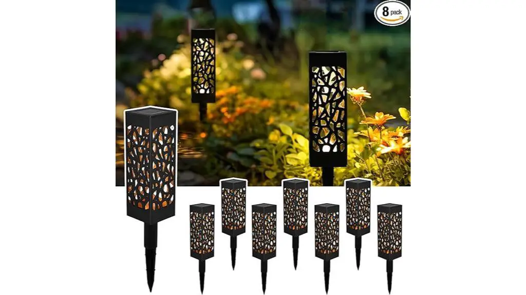 eight pack solar outdoor lights