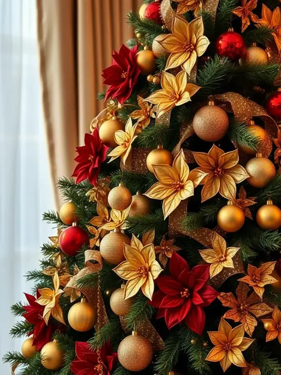 elegant metallic floral design