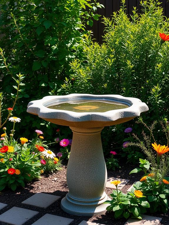 elegant outdoor birdbaths design