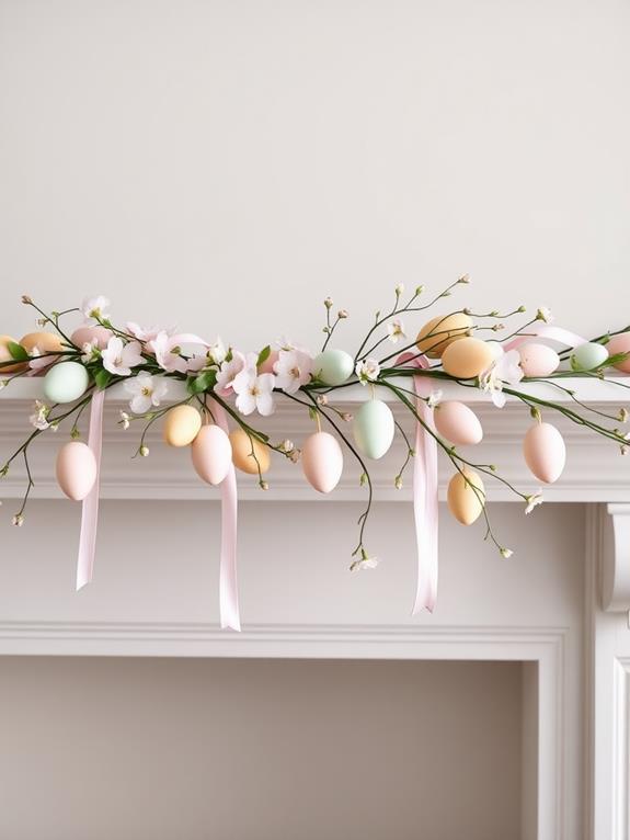 elegant pastel egg garland