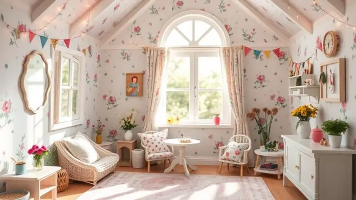 enchanting spring playhouse decor