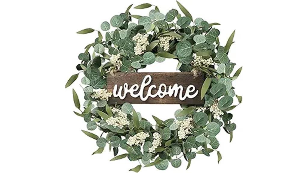 eucalyptus wreath with welcome