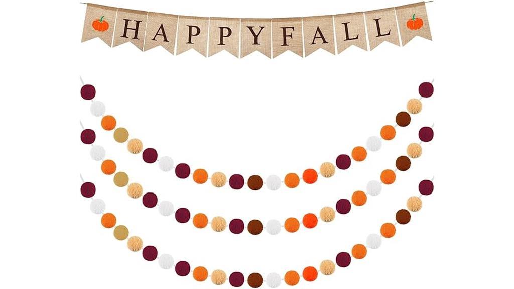 fall burlap banner garland