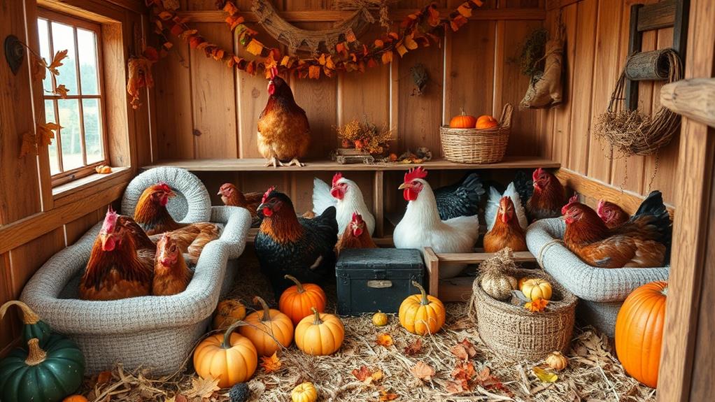 fall chicken coop decor tips