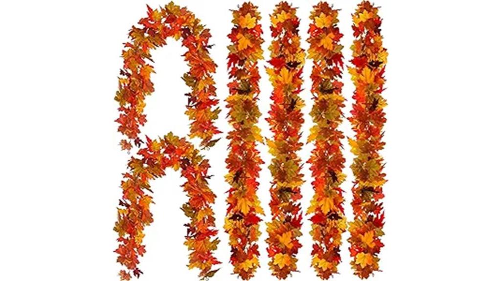 fall decoration maple leaves garland