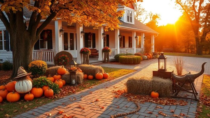 fall driveway decor ideas