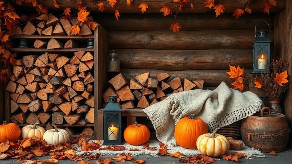 fall firewood storage decor considerations