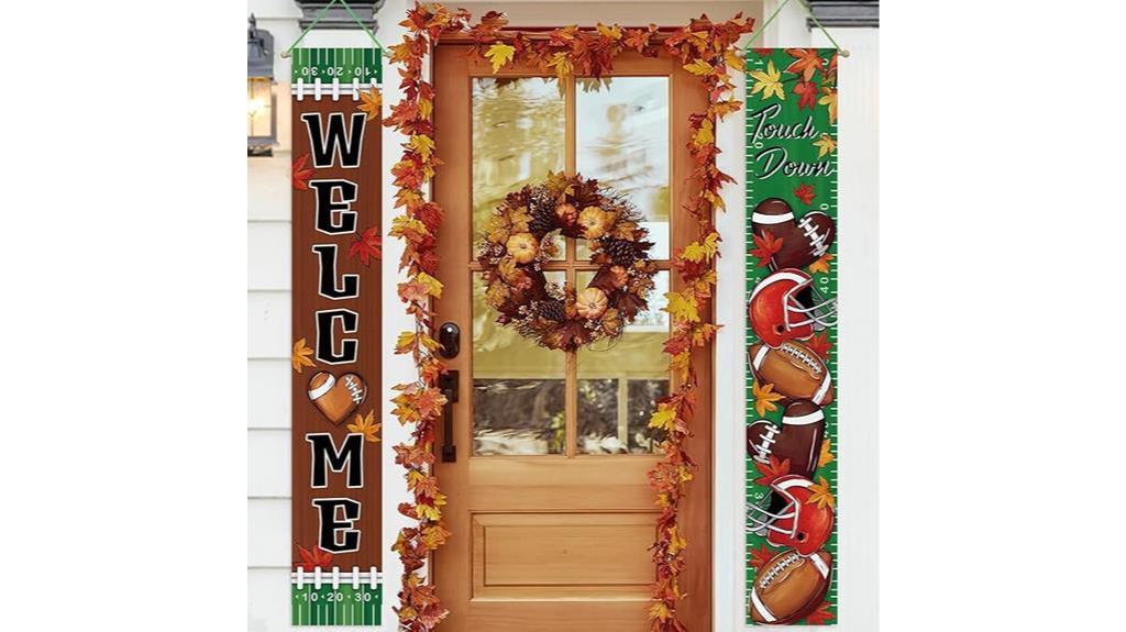 fall football porch banner