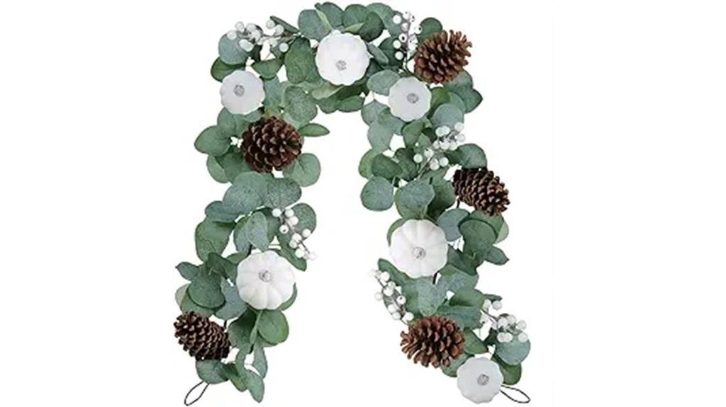 fall garland with eucalyptus