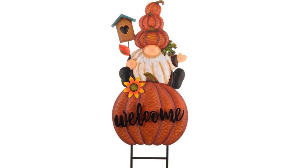 fall gnome pumpkin decor