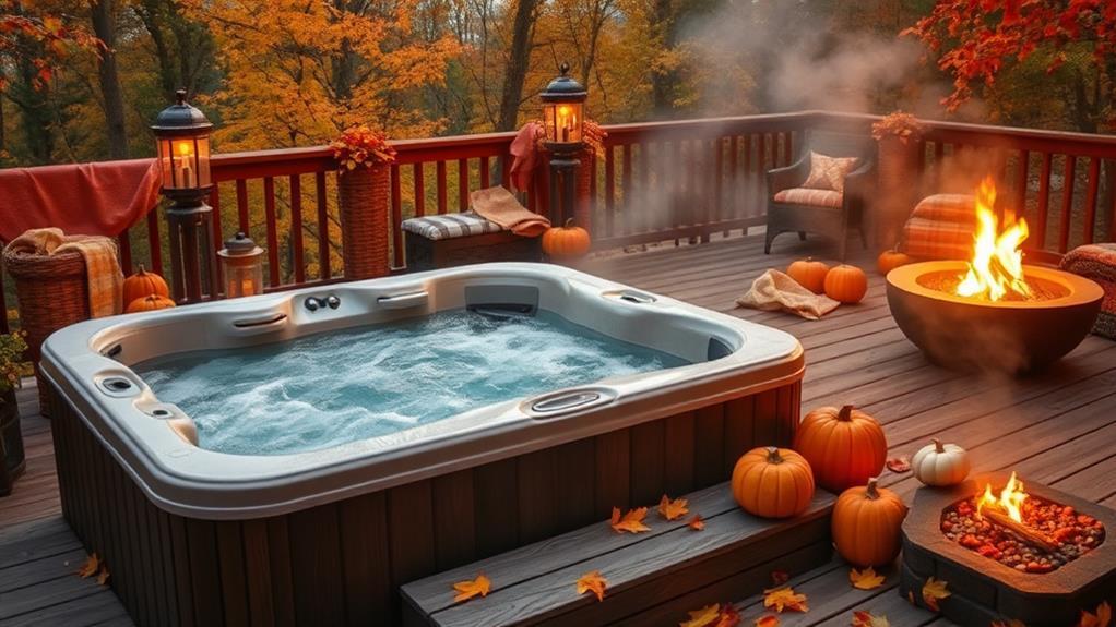 fall hot tub decor tips