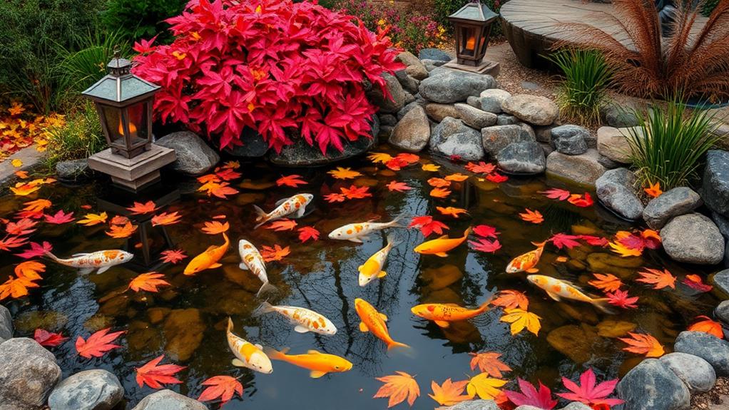 fall koi pond decor considerations