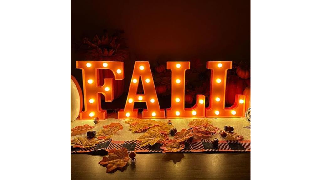 fall led marquee decor