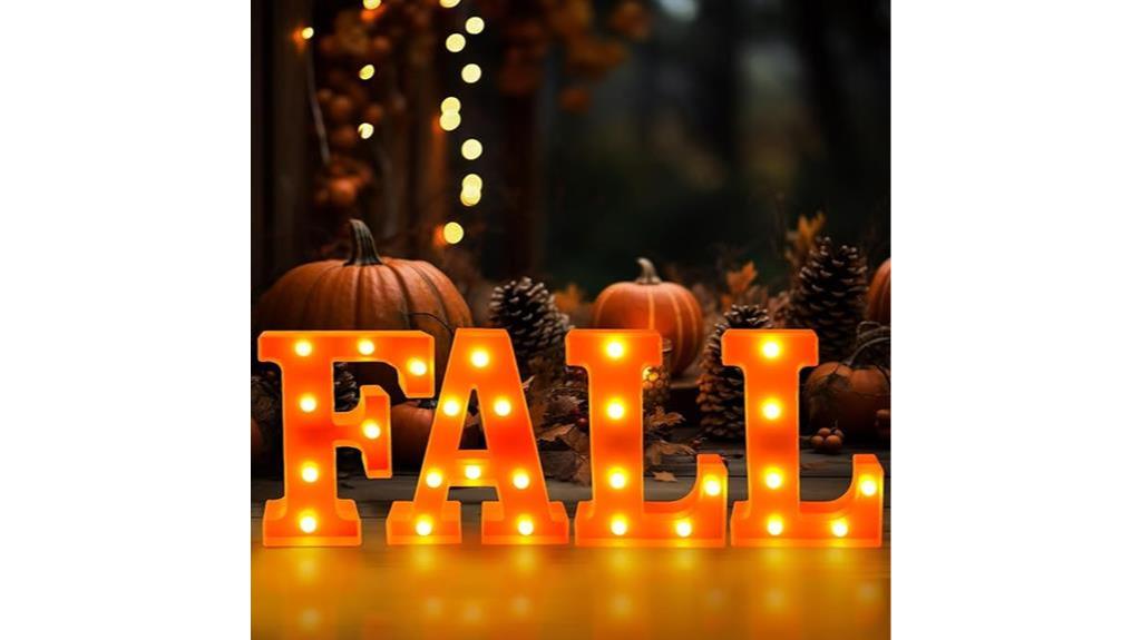 fall led marquee letters