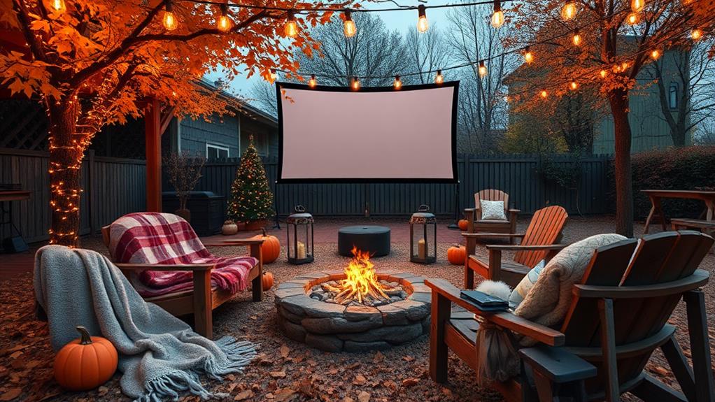 fall outdoor cinema decor considerations