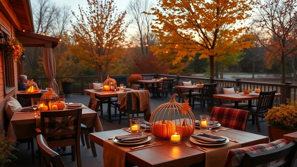 fall outdoor dining decor