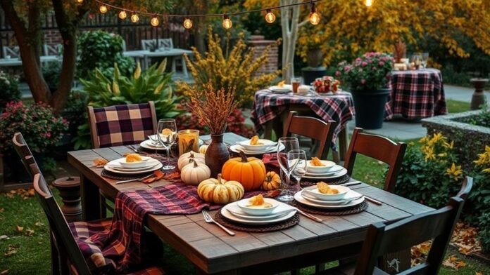 fall outdoor dining decor ideas