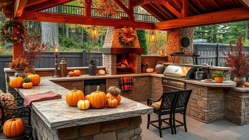 fall outdoor kitchen decor considerations