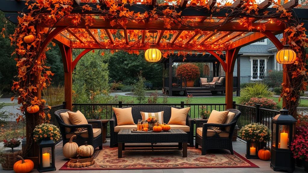 fall pergola decor considerations