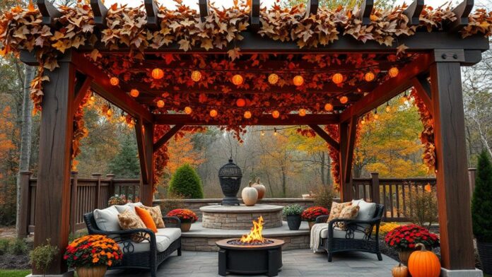 fall pergola decor ideas