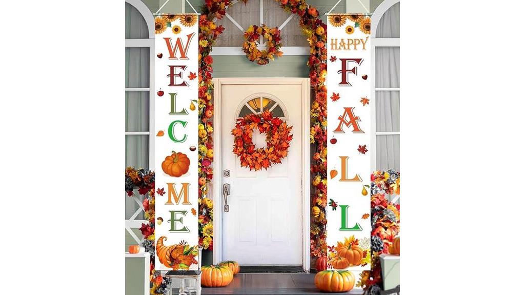 fall porch decorations welcome