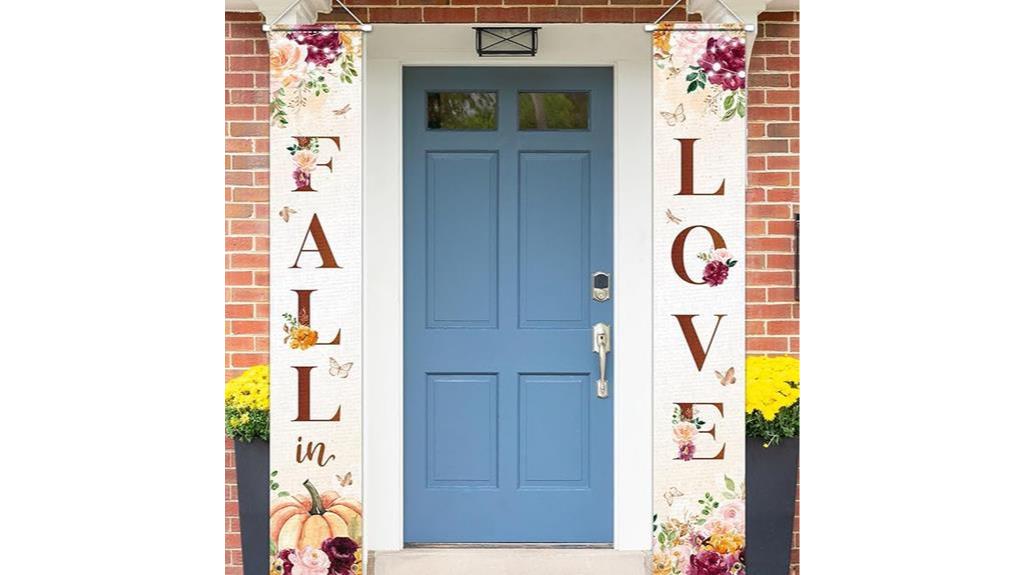 fall porch sign decor